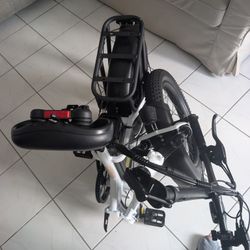 Folding  Electric Bike, White, 