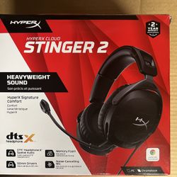 HyperX Cloud Stinger 2 Gaming Headset Mic DTS Black PC Headphone X Spatial Audio