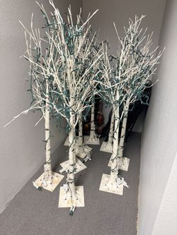 Pre Lit birch Trees