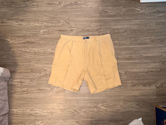 Vintage Polo Ralph Lauren Men’s 40 Beige Tyler 100% Linen Pleated Chino