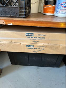 ULINE chrome wire shelving