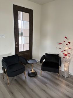 Black Velvet Accent Chairs