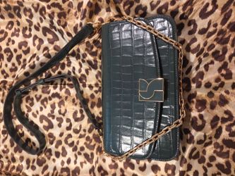 Kate Spade New York Croc Embossed Crossbody/Shoulder Bag – Dark Green – Like New
