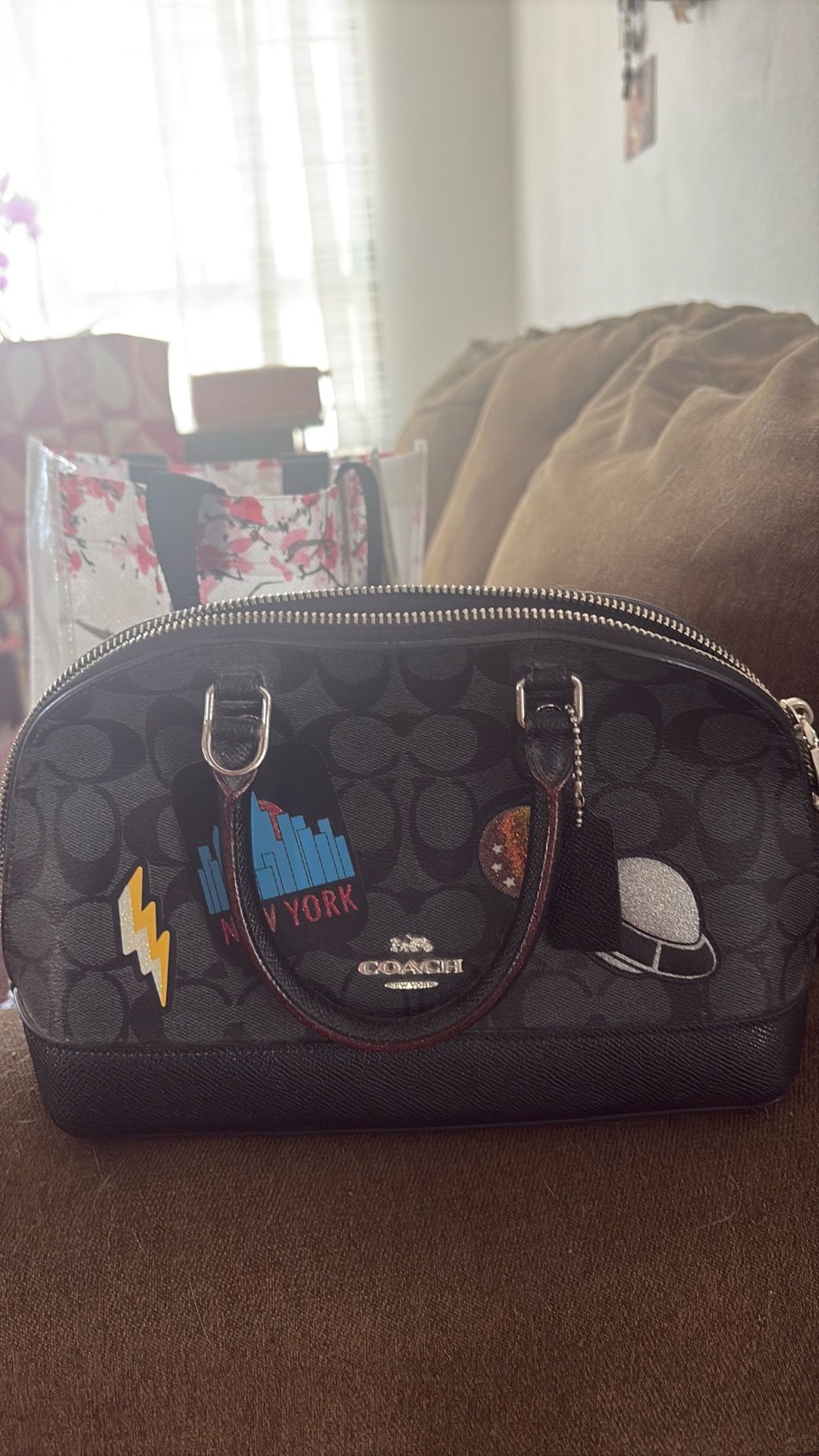 Vintage juicy couture bag with leather prints