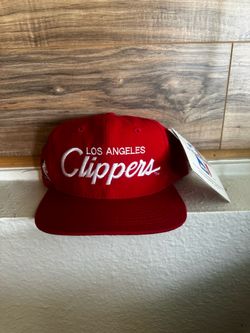 Vintage Los Angeles Clippers Sports Specialties Snapback Sing Script Red Wool