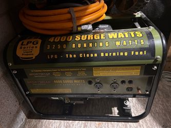 Propane or natural gas powered generator
