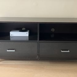Designer Media Console, Wood In Expresso Brown