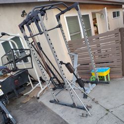 Delivery Available - Fitness Reality Full Cage Squat Rack Pull Machine Low Row Floor cable All Rubber Feet 