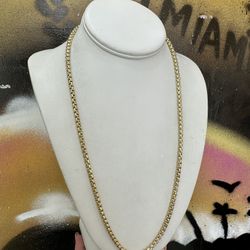 14k BOX ROUND LINK CHAIN 