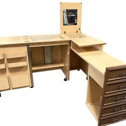 Very Nice, Horn Brand Sewing Crafts Cabinet
