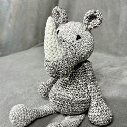 Handmade Stuffed Rhino