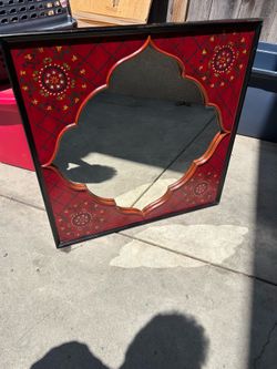 Hand-Painted Indian Mirror