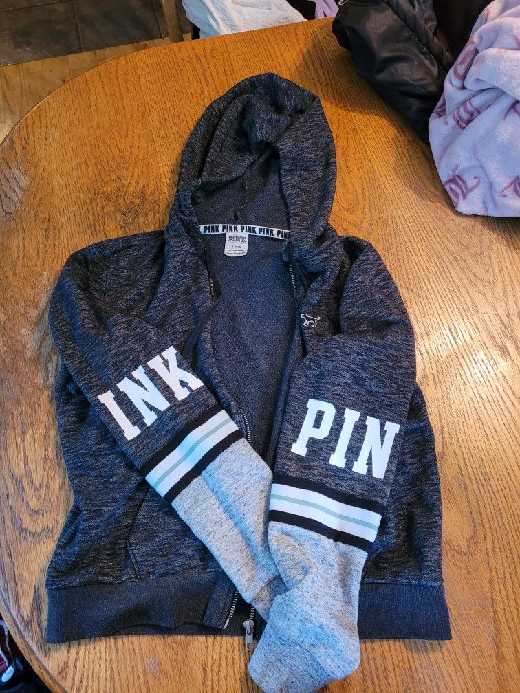 PINK cropped zip up