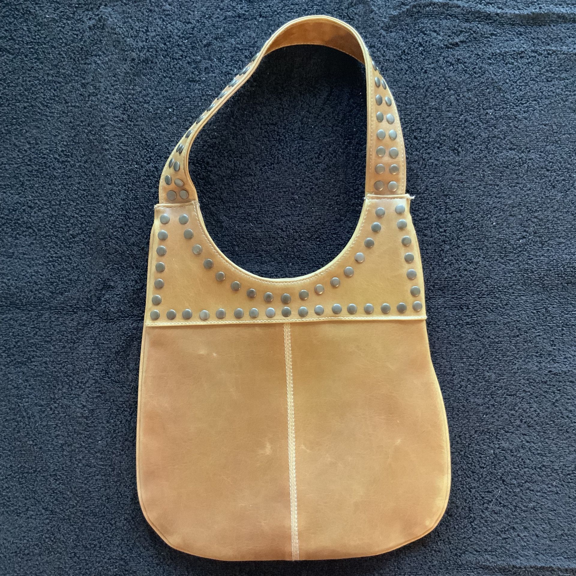 Brown Faux Leather Hobo Bag – Y2K Style