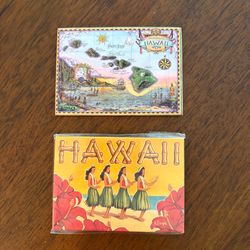 Hawaii Decorative Magnet Set - Yellow & Multi  Colorful Hawaii souvenir magnet set featuring tropical artwork. Bright yellow and multi-color design ad