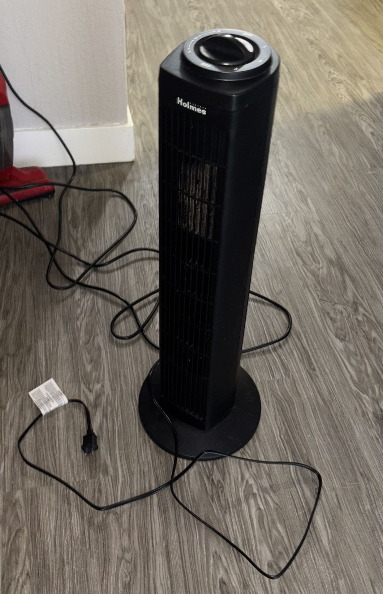 Standing Black Plug-In Fan