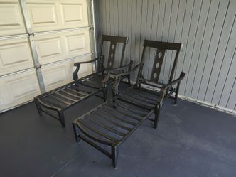 Outdoor patio chaise lounge chairs, pool furniture loungers