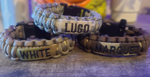 Personalized Paracord Bracelet W/last Name Text