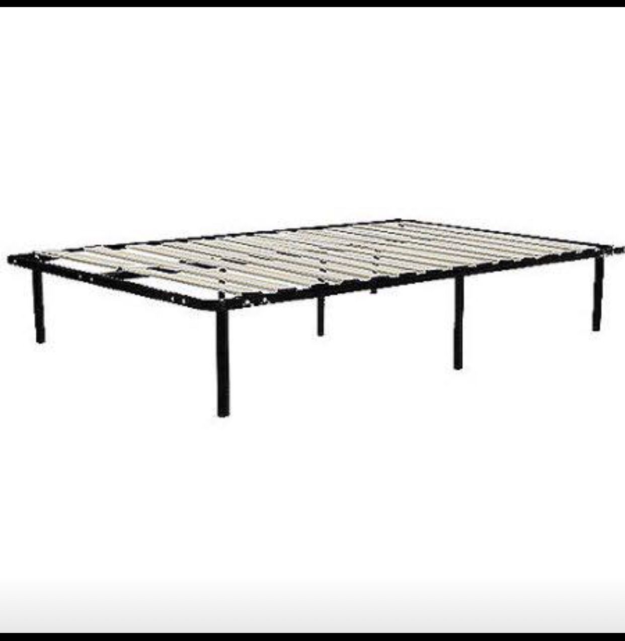 Wooden Slat Bed Frame, Black. Twin size