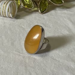 Ring  925 Orange Aventurine Stone 