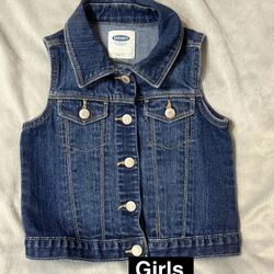 Girls 4T Jean Jacket Vest