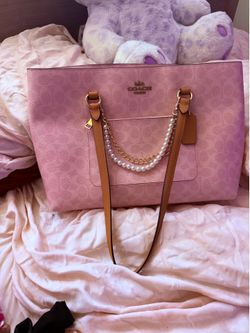 Coach Powder pink station tote