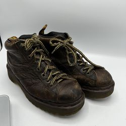 Dr. Martens Brown Air Wair Bouncing Soles Boots #8505 Mens Size 5 England