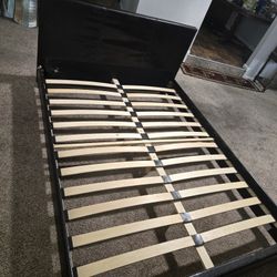 Queen Lether Trim Bed Frame