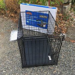 24" Small Fold and Carry Metal Wire Dog Training Crate Kennel with Box