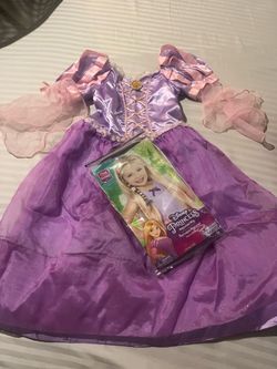 Disney Princess Rapunzel Costume Dress with Wig