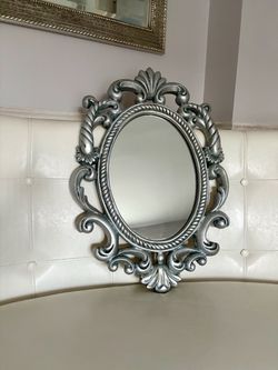 LOVELY ORNATE SILVER MIRROR