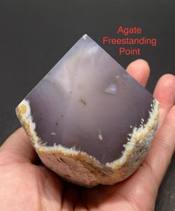 Agate Genuine Freestanding Point from Brazil 447g 16ozs