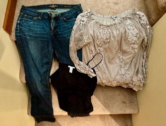 Women’s Lucky Jeans and Large tops