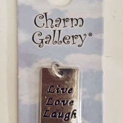 Silver Plated With Live Love Laugh Charm . New With Tag