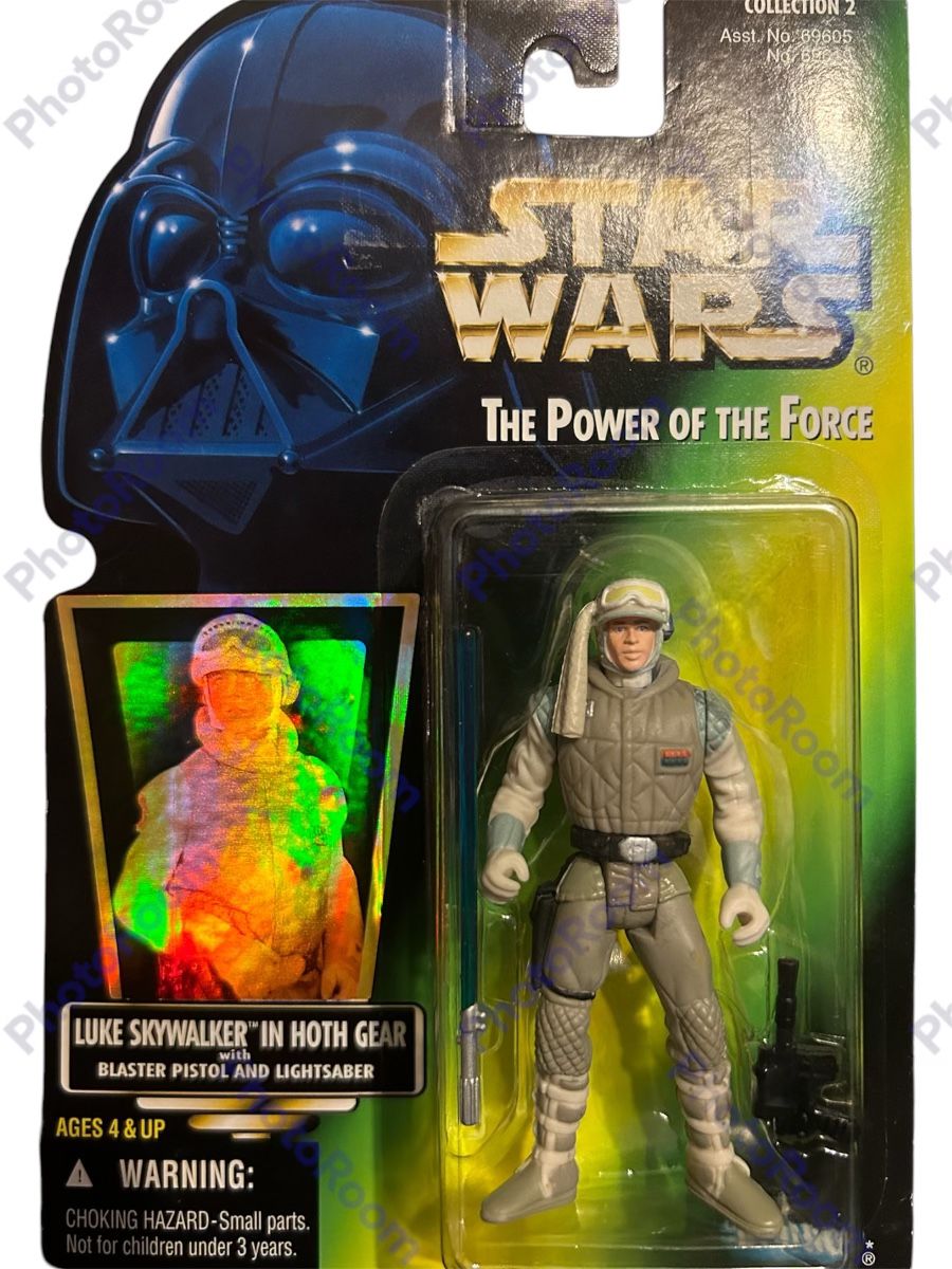 Star Wars 1996 Collection 2 Luke Skywalker In HOTH Gear With Blaster Pistol And Lightsaber Holo