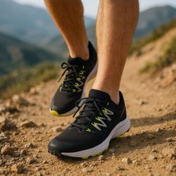 Nike Fitsole Running Shoes – Black Volt Neon Green – Lightweight Performance Trainers Sz 14