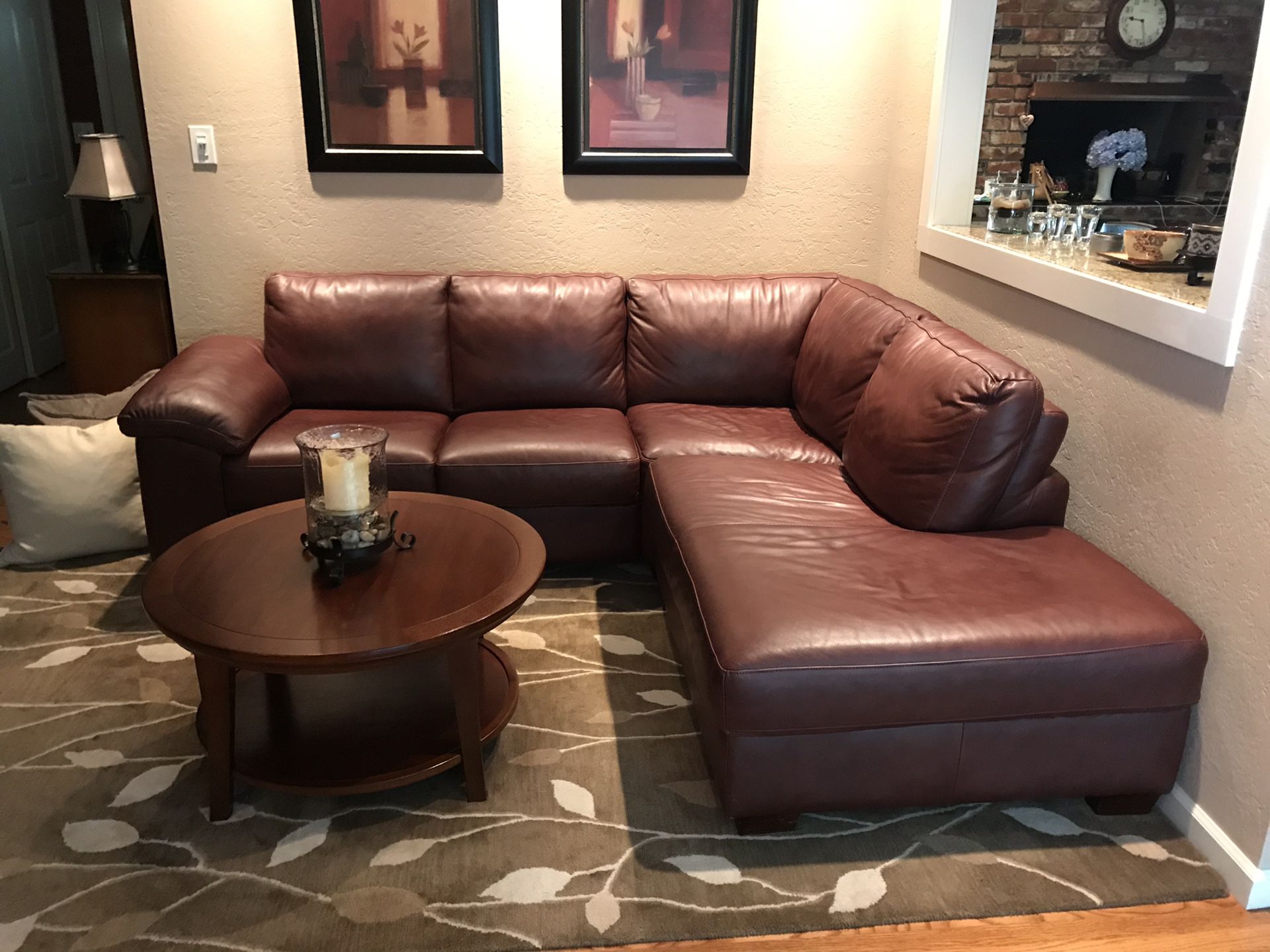 Leather Sectional Couch / Scandinavian Designs