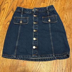 Zara Trafaluc Denim Jean Skirt Small 