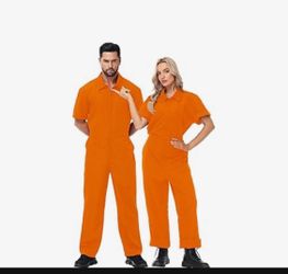 Unisex inmate Halloween costume new size Xl & small