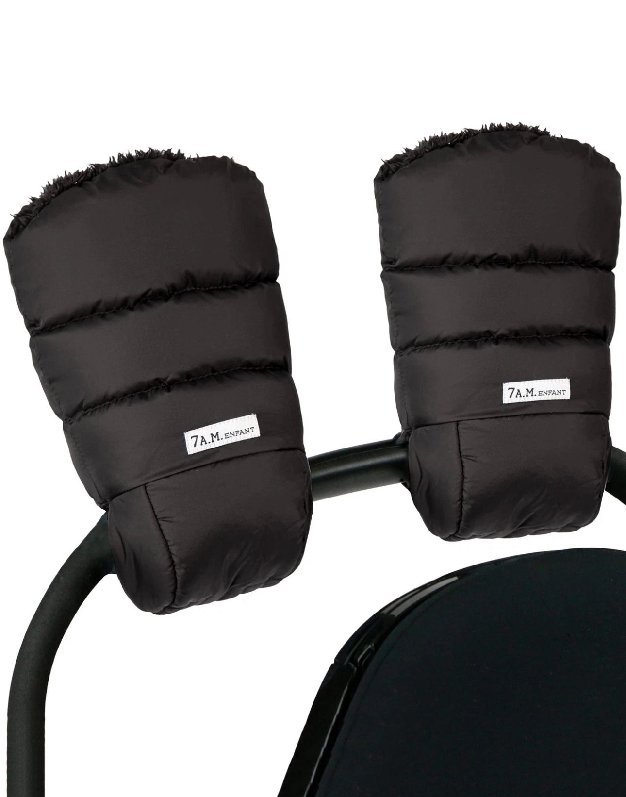 7AM Enfant Stroller Warmmuffs Gloves - Anti-Freeze Stroller Mittens for Handlebars, Water Repellent Hand Warmer Muff for Cold Weather, Plush Lined Str