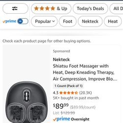 Nektek Shiatsu Foot Massager With Heat