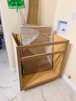 Unassembled Wooden Cabinet