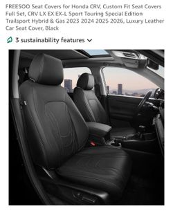 2023-2026 CR-V Black Leather Seat Covers