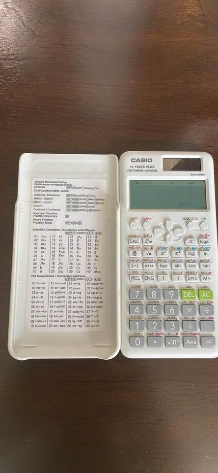 Casio fx-115ES PLUS 2nd Edition Scientific Calculator With Case Cover & Manual