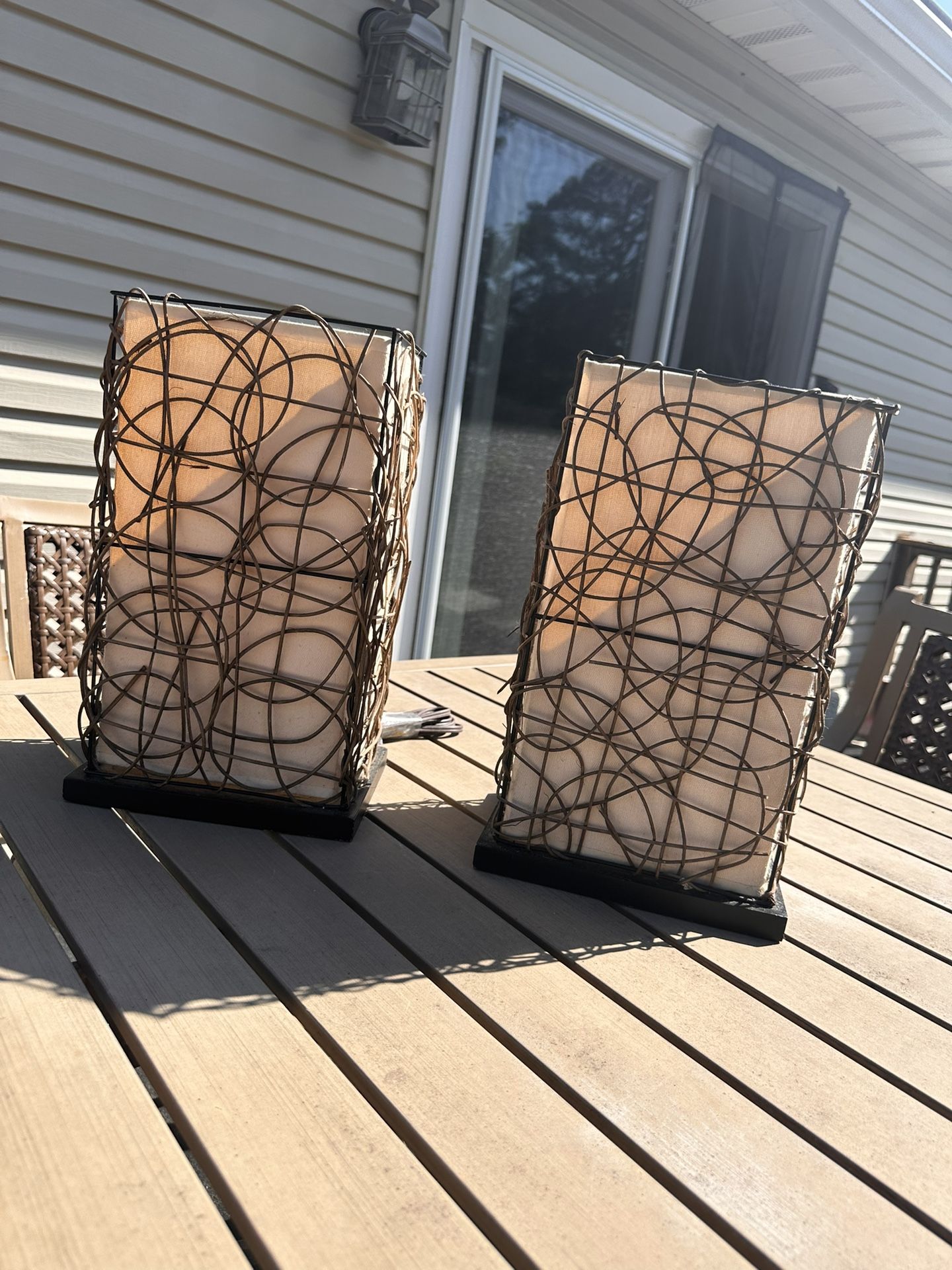 Vintage Wooden Lamps With Dimmer Switch