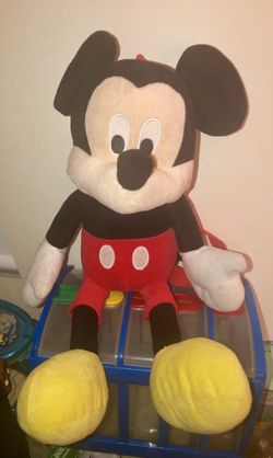 Mickey Mouse plush backpack, Disney, in good condition.