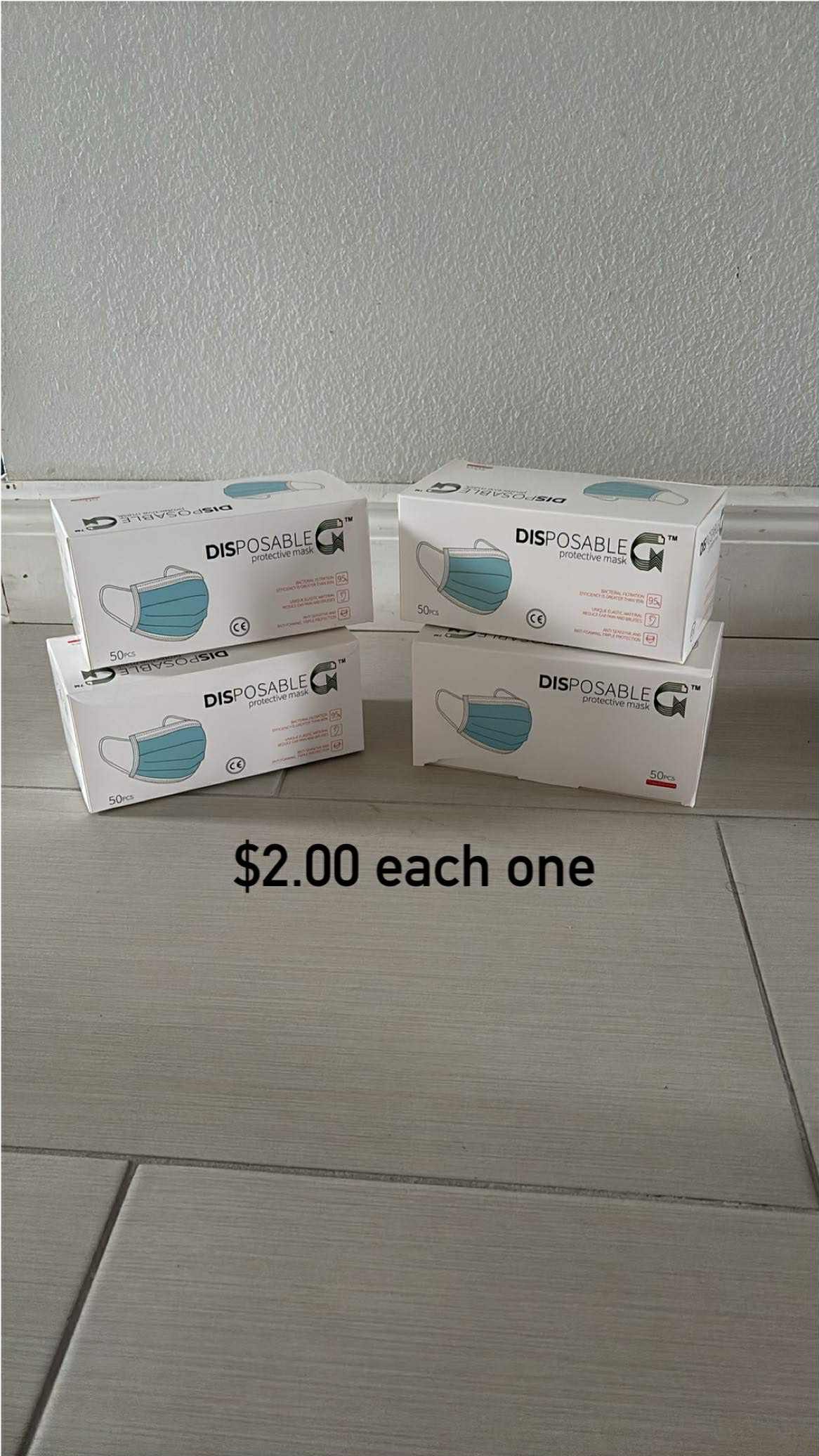 Face Mask New Each Box $2