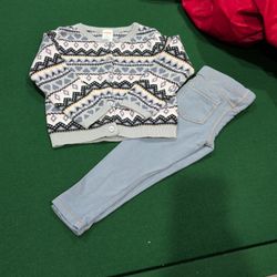 2 Piece Set Size 2t Gymboree Cardigan And Leggings 