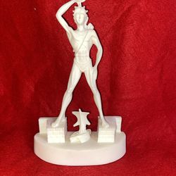 Vintage 7.5 Inch x 4 Inch Greek Alabaster Colossus Of Rhodes Imported From Greece (2 available) 