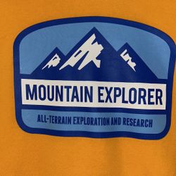 Yellowish Orange Mountain Explorer Hoodie, Size: Small